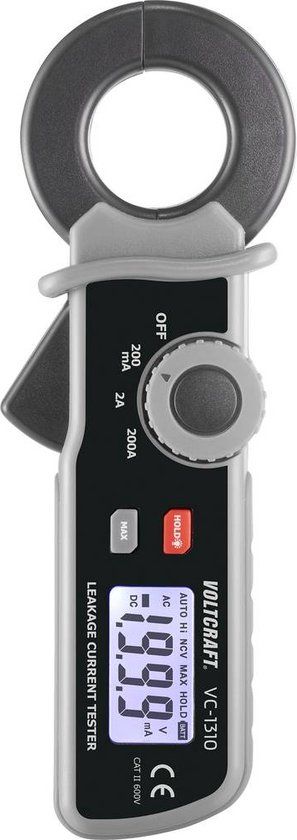 VOLTCRAFT VC-1310 Stroomtang Digitaal CAT II 600 V