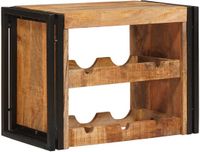 vidaXL Wijnrek Bruin Massief Ruw Mango Hout 60 x 45 x 33 cm