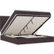Prolenta Maison Exclusive - Cadre de lit ottoman avec matelas brun foncé 200 x 200 cm textile