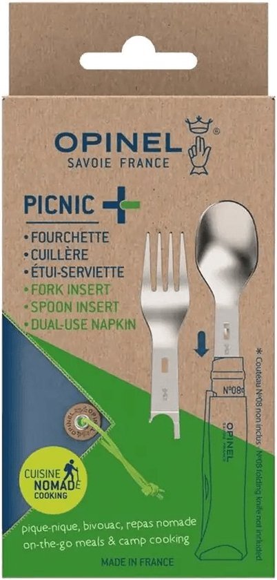 Opinel Complete picknickset - n°8+ lepel- en vorktips