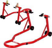 Merkloos / Sans marque Houders voor motorfietsen voor en achter, hefset voor 408,2 kg met spindeladapters en een verstelbare L-vormige zwenkarmspoel
