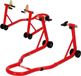 Merkloos / Sans marque Houders voor motorfietsen voor en achter, hefset voor 408,2 kg met spindeladapters en een verstelbare L-vormige zwenkarmspoel