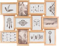 Atmosphera Collage Fotolijst - voor 12 foto's - 58 x 45 cm - Hout - Beige