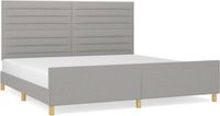 vidaXL Bedframe Stof Lichtgrijs 200x200 cm
