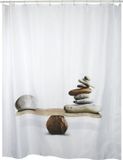 MSV Spirit Douchegordijn 180x200 cm - Polyester Badkamergordijn met Stijlvol Design