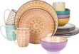 Empress Service de table – Service de vaisselle – 4 personnes – 16 pièces – Céramique, coloré – Assiettes à petit-déjeuner