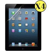 Phonillico® Set van 4 beschermfolies voor Apple iPad 2 / iPad 3 / iPad 4 - Ultrabestendig antikras Ultradunne plastic schermbeschermer