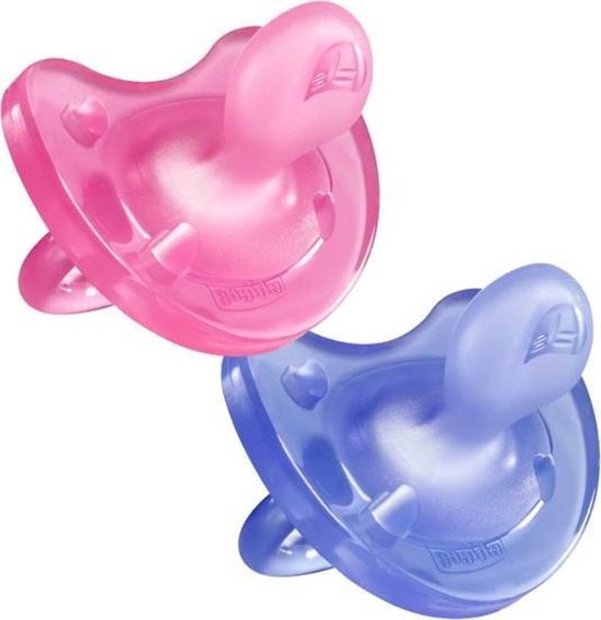 Chicco Physio Soft Pacifier Pink 12m+ 2 Units