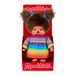 Sekiguchi Monchhichi meisje met regenboogjurk, ca. 20 cm