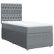 vidaXL Boxspringbed met matras, stof, lichtgrijs, 120x190 cm