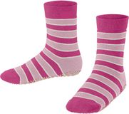 FALKE Simple Stripes katoen huissokken kinderen pink - maat 31-34