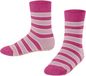 FALKE Simple Stripes katoen huissokken kinderen pink - maat 31-34
