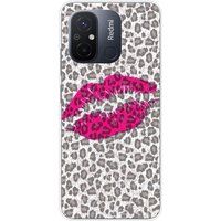 1001 coques Xiaomi Bedrukt siliconen hoesje compatibel met Xiaomi Redmi 12C, Xiaomi Redmi 11A baiser leopard