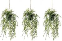 Shoppartners Groene bamboe kunstplant - 3x - 50 cm - in hangende pot