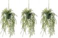 Shoppartners Groene bamboe kunstplant - 3x - 50 cm - in hangende pot