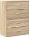 vidaXL Commode met 4 lades 2 stuks 60x31x40 cm hout bewerkt eiken sonoma
