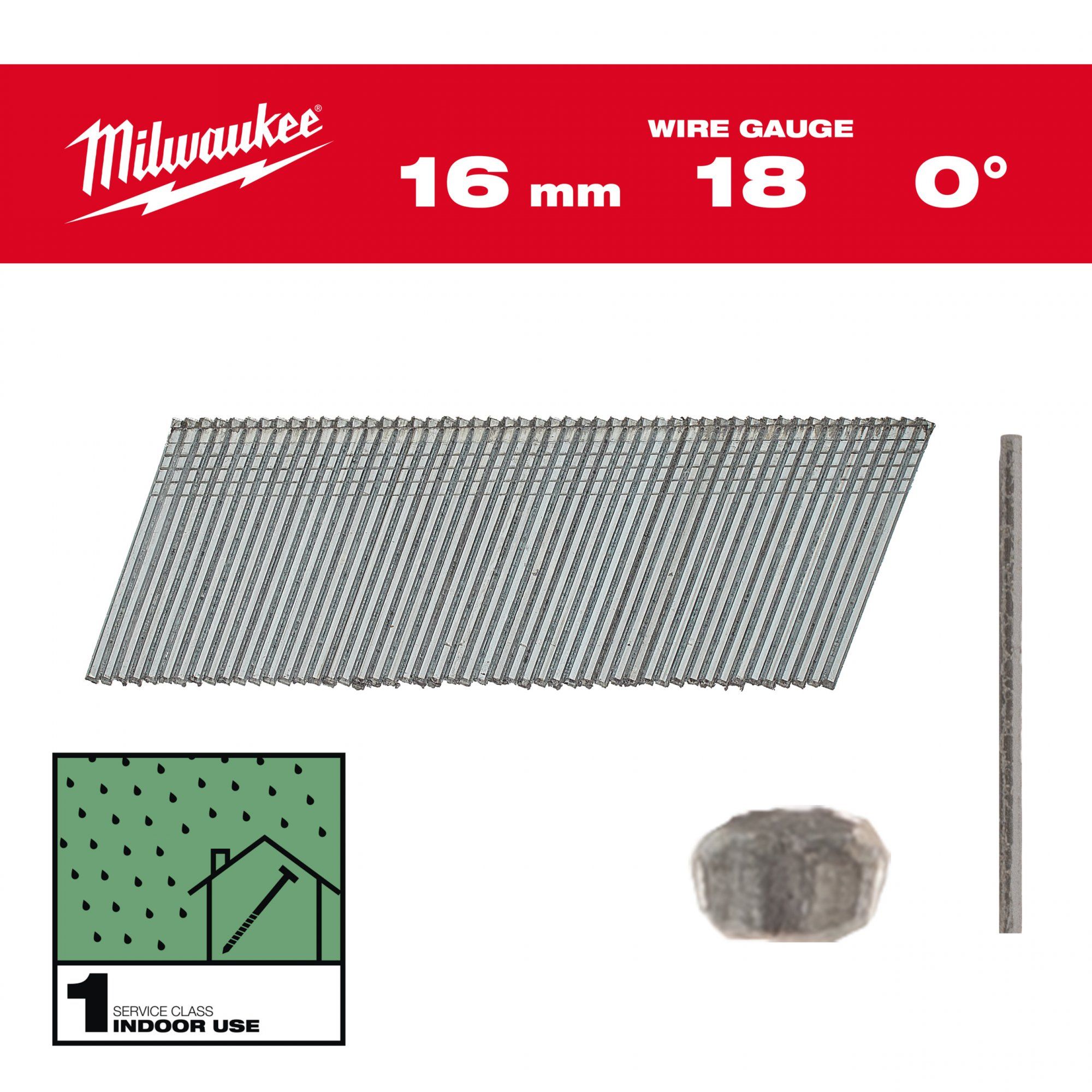 Milwaukee 4932492549 Nagels Brad 18G/16mm/RC/G/SC1-10kpc