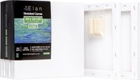 Elan Schildersdoeken 20x20 CM, 6 Stuks Canvasdoeken 20x20 CM, 100% Katoenen Canvas voor Schilderen, Stretched Canvas, Painting Canvas 20x20 CM, Pre Primed Canvas, Schilderdoek 20x20 CM