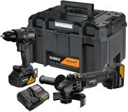 DeWALT 18V accu-set met klopboormachine en haakse slijper, McLaren, 2x 5,0 Ah Li-Ion XR-accu, oplader DCK2223MP2T
