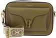 COCCINELLE Leren schoudertas Beat Soft Ribb Crossbody Bag Grained Leather Seagrass kaki