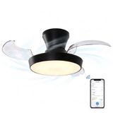 Evolar Smart Plafondventilator met Verlichting en WiFi - 71 cm - Zwart