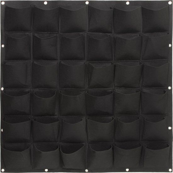 QUVIO Verticale tuin met 36 vakjes voor aan de muur - 100 x 100 cm