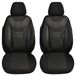 Housses de siège auto Noir - Set de 2 - Assise et dossier - Avec fermeture velcro