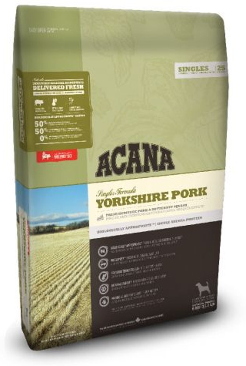 Acana singles yorkshire pork hondenvoer 6 kg