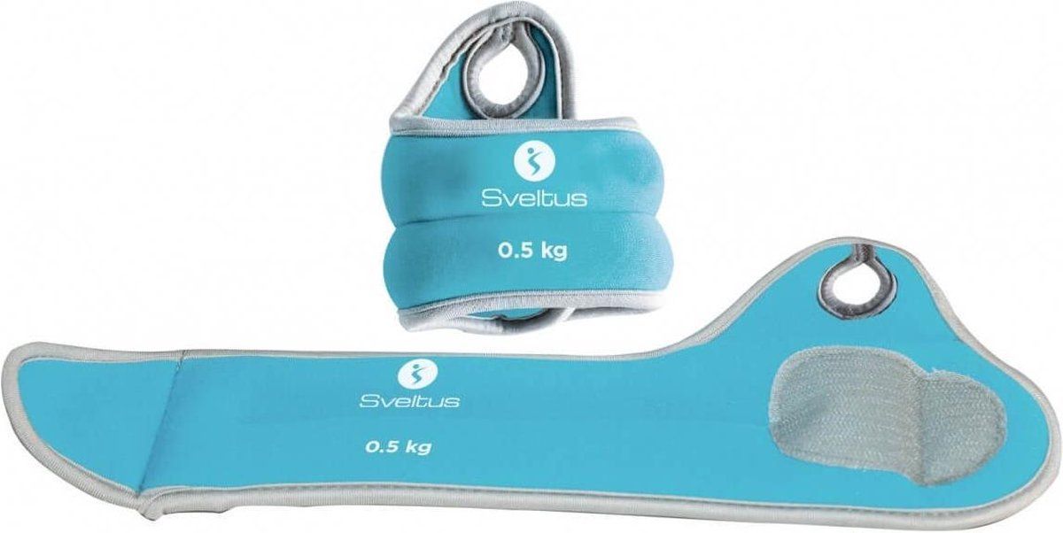 Sveltus Polsgewichten Neopreen 2 X 500 G - blauw