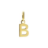 Lucardi Dames 14 karaat gouden letter hanger alfabet - Hanger - 14 Karaat Goud - Goud