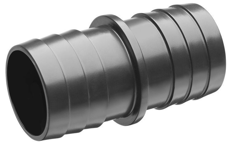 GARDENA Hose Connector - Plastic - Black - 1/2" - Male/Male - 1 pc