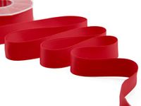 Furlanis - Dubbelzijdig satijnen lint, ondoorzichtig, decoratief lint voor verpakking, favorieten, Italiaanse stof - rood, 25 mm x 20 m