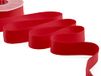 Furlanis - Dubbelzijdig satijnen lint, ondoorzichtig, decoratief lint voor verpakking, favorieten, Italiaanse stof - rood, 25 mm x 20 m