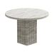 NORR11 Table basse Soho Argent travertin, Ø50x35 cm