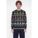 JACK & JONES regular fit gebreide kersttrui - donkergroen