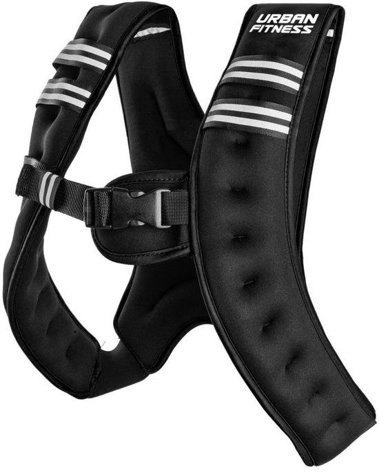 UFE Urban Fitness gewichtsvest X Shape - 8kg - trainingsaccessoire zwart