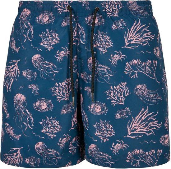 Urban Classics Men's Pattern Nautical Aop Swim Shorts - Blue - XXL
