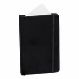 Merkloos Notitieboekje met harde kaft en elastiek - zwart - 9 x 14 cm - 100 blanco paginas
