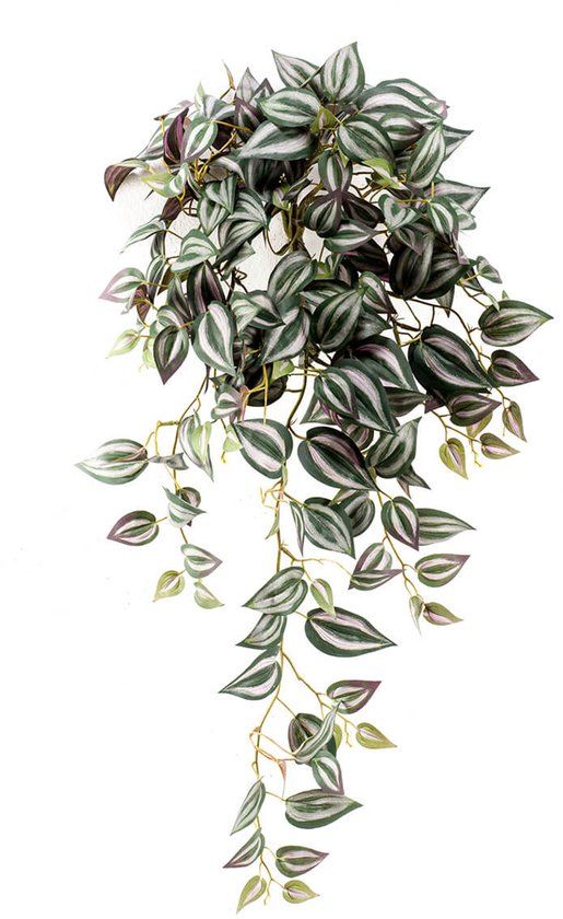 Emerald Tradescantia 40 cm in hanging pot kunstbloem zijde nepbloem