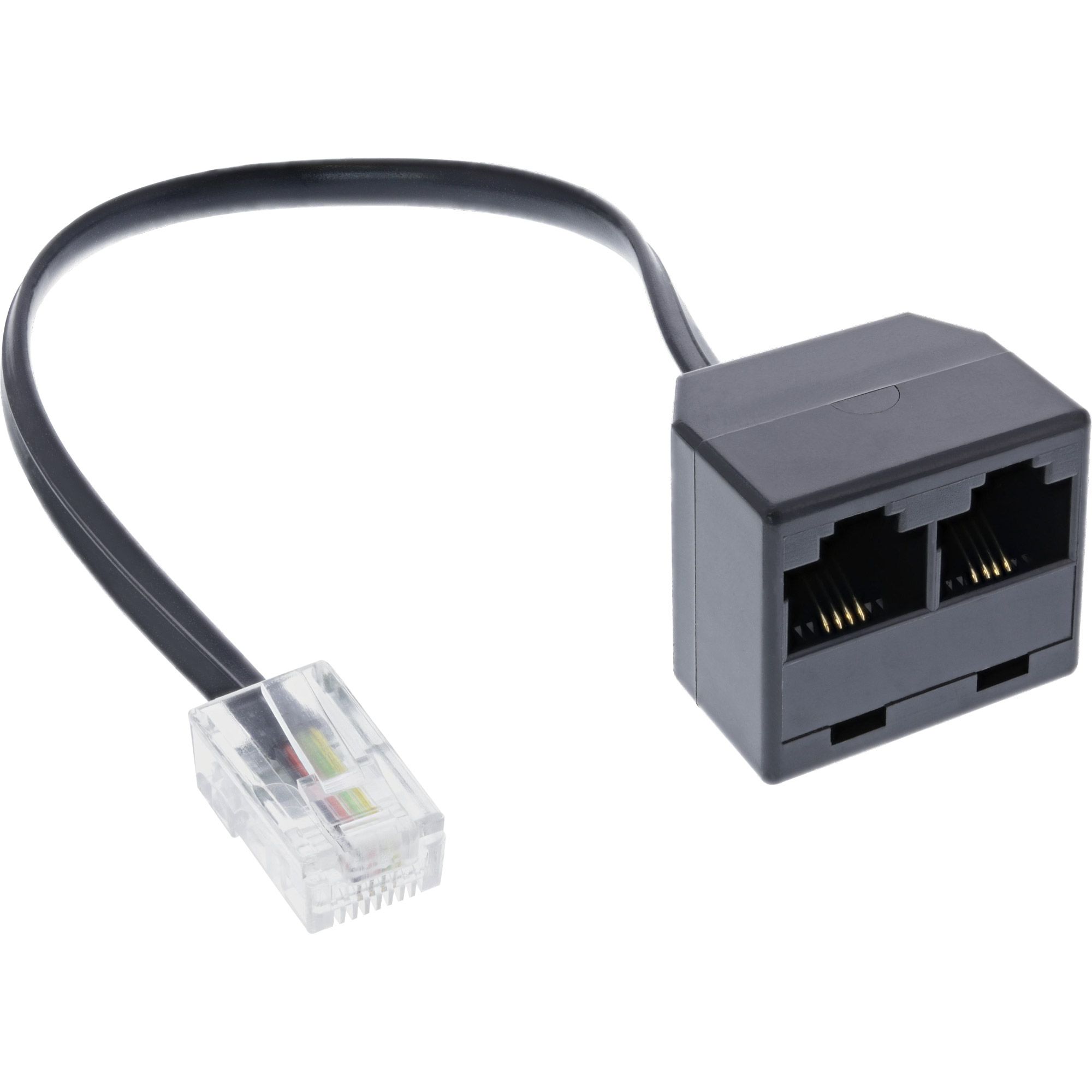 Inline 69933B - Netwerk Splitter - Zwart - 3x RJ-45 - 0,15m