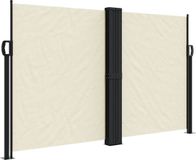 vidaXL Windscherm uittrekbaar 140x1200 cm crèmekleurig