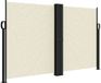 vidaXL Windscherm uittrekbaar 140x1200 cm crèmekleurig