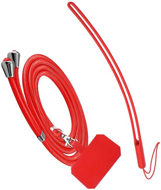 Jaym, Siliconen Telefoonhoesje met Koord & Polsband voor iPhone 14 - Rood