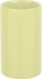 Spirella Tandenborstelhouder Keramiek – Beker voor Tandenborstel en Tandpasta – Badkamer Organizer – Geel – 7 x 11,5 cm