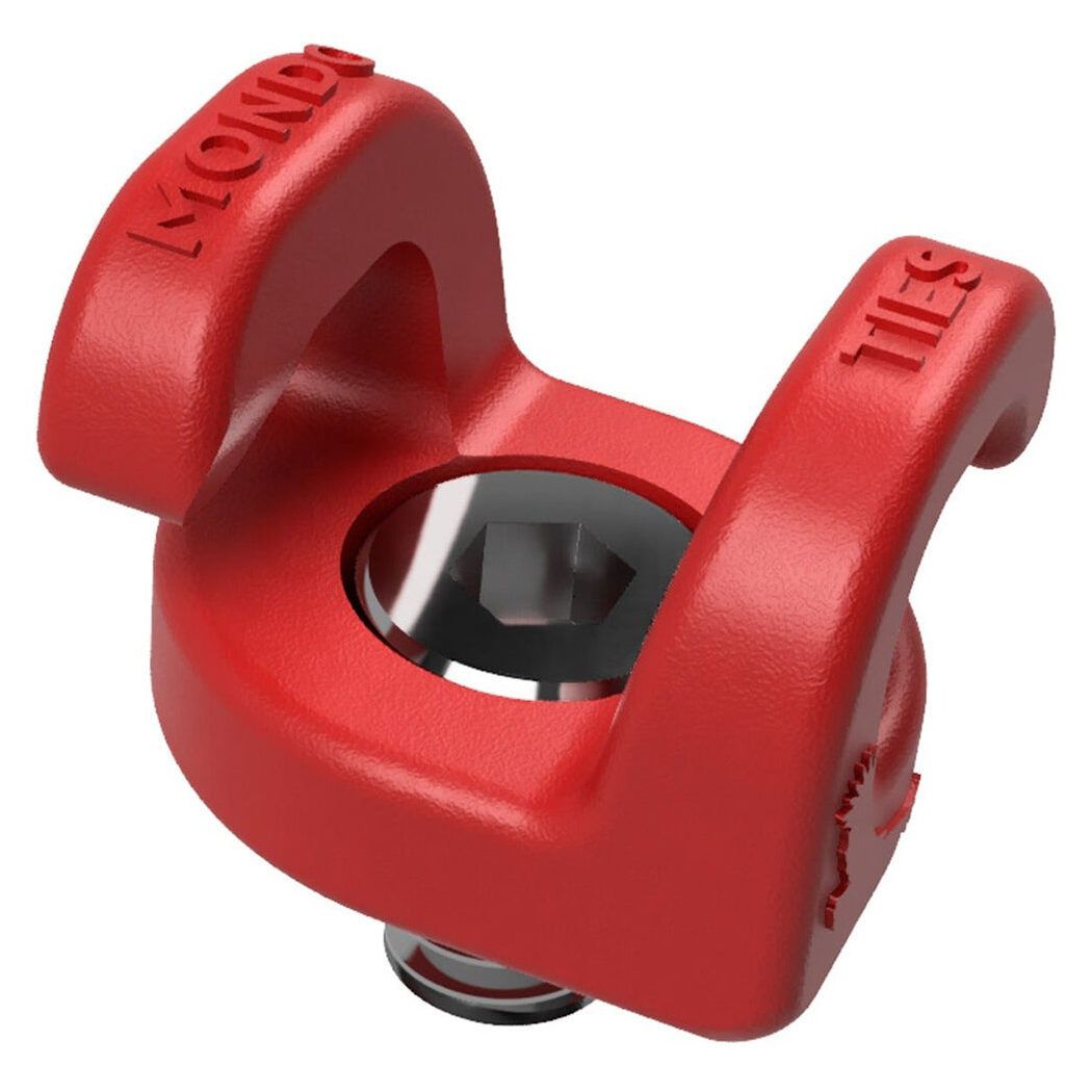 Kondor Blue Mondo Ties Cable Management Clips - 1/4-20 (10 Pack) - Cardinal Red