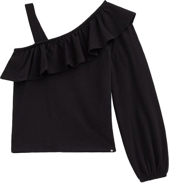 WE Fashion Meisjes off-shoulder top met structuur