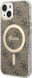Guess 4G Back Case (MagSafe) voor Apple iPhone 13 - Bruin