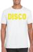 Bellatio Decorations Verkleed T-shirt heren - disco - wit - geel glitter - jaren 70/80 - carnaval XL