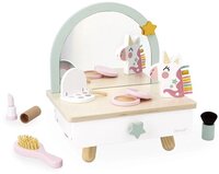 Janod Unicorn - Houten Kaptafel - Kinderspeelkaptafel Inclusief 7 Accessoires, Voor Een Magische Look - Handig Tafelmodel - Geschikt Vanaf 3 Jaar
