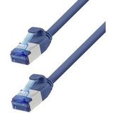 LogiLink CP5046S RJ45 Netzwerkkabel, Patchkabel CAT 6a S/FTP 1,50 m blauw brandvertragend, halogeenvrij 1 stuk